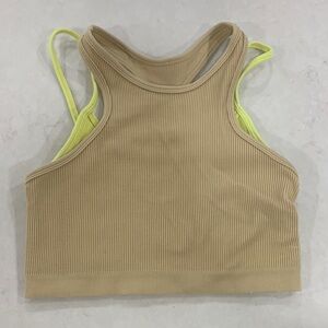 FP Movement double strap ribbed layered  sports bra M/L